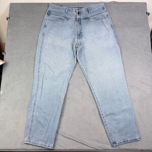 Vintage Marithe Francois Girbaud Mens Light Wash Baggy Carpenter Jeans 38x34 USA